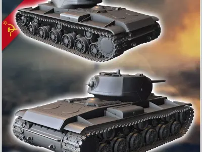 KV-1s - Soviet army WW2 Second World East front Ostfront RPG Min 3D print model