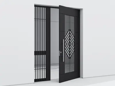Aluminium door 193 3D model