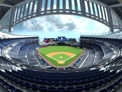  Baseball Stadium with Animated Audience (MAYA) 