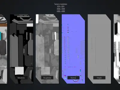 Sci fi rifle Low-poly 3D model