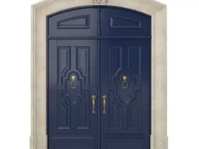 Entrance classic door 27 3D model