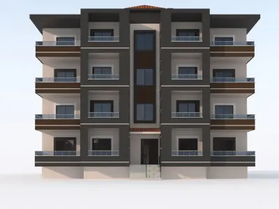 Apartment03 modern apartment building 3D model