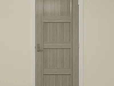 Contemporary Interior Door Set Low-poly 3D model