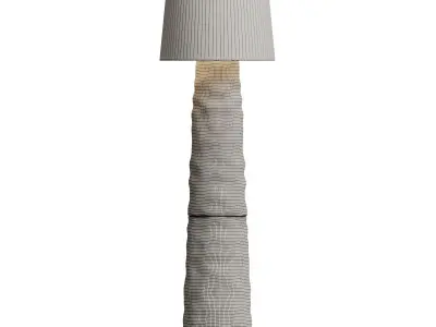 Sculpted Clay Floor Lamp By Faina 3D model
