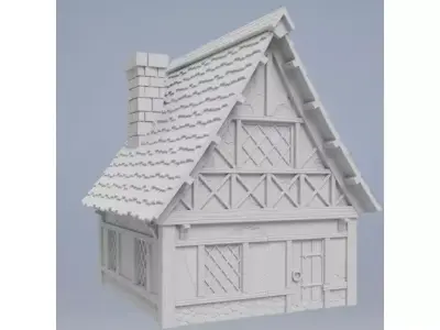 Medieval house Free 3D print model