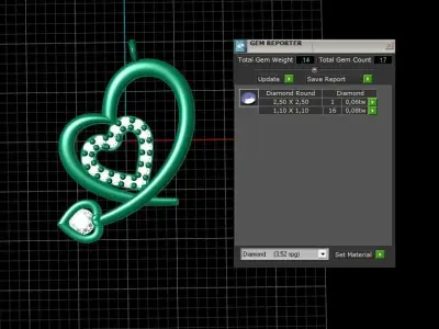 Collection Heart Pendant 3D print model