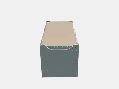 METOD High cabinet frame for fridge-oven 1 Low-poly 3D model