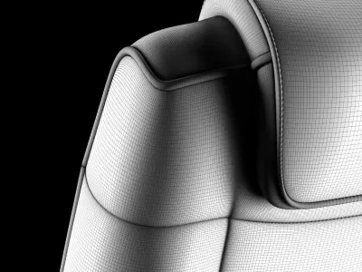 Leather Executive Office Chair 3D model 3D model