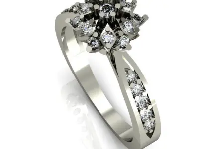 daimond ring 3D print model 29