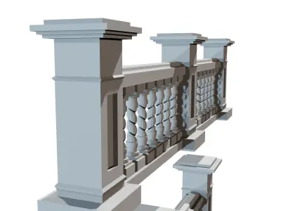 3D Concrete Balustrade 3D print model