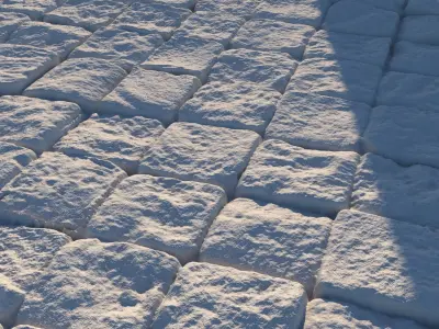 Square paving slab material 02 3D model