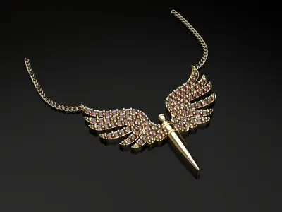  Michaels Wing pendant  3D print model