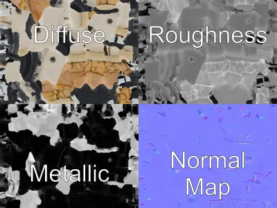 Cracked Stone Lighthouse Architectural model pack Low-poly 3D model