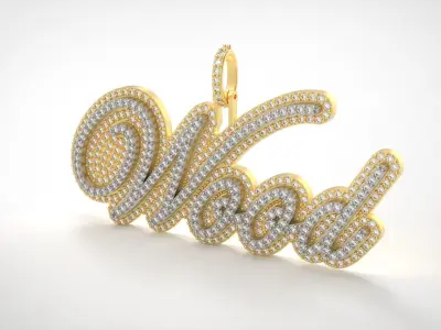 Model 727 Necklace Diamond Pendant 3D print model