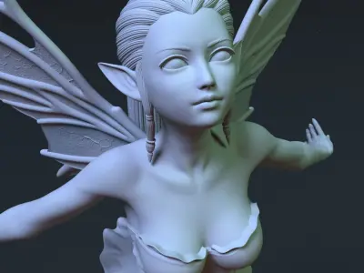 FAIRY AND DWARF DIORAMA 3D print model