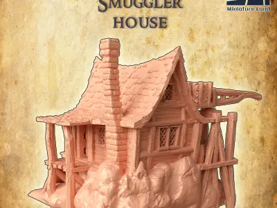 Seaside Smuggler House Tabletop Terrain 28 MM 3D print model