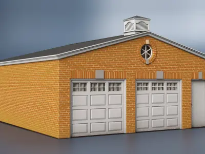  Brick Style Dual Garage 