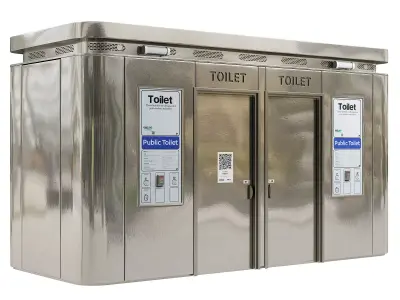 Exeloo Orbit Twin public toilet 3D model