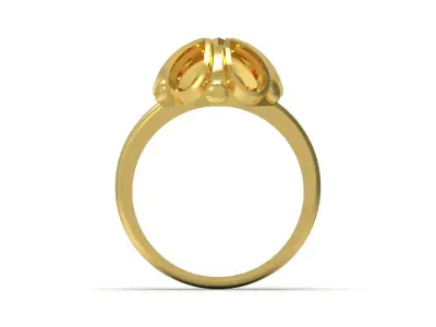 stl 3dm gold Ring A Dome of Sparkling Gold gr0147 3D print model