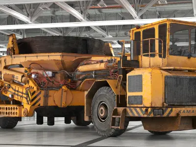  KAMAG Slag Transporter Used Rigged for Maya 