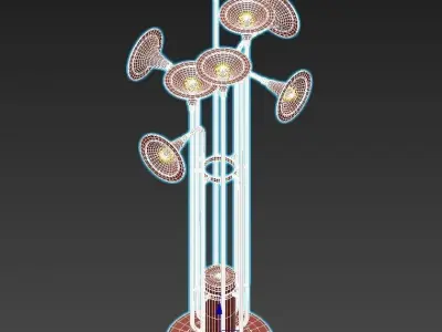 botti brass floor lamp at 3D model
