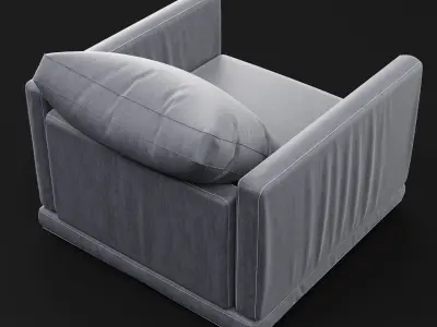 Modern fabric chair 3D model