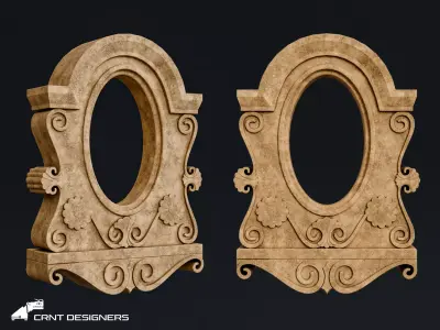 French Dormer Window Low-poly 3D model