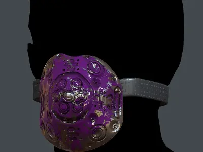 Gas mask helmet 3d model scifi Low-poly Low-poly 3D model