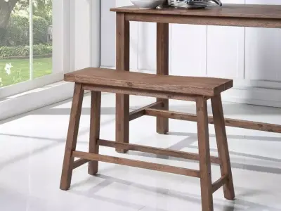 Wes Wood Bench 3D model