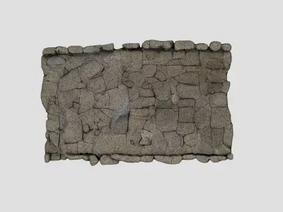 Stone pavement Free low-poly 3D model