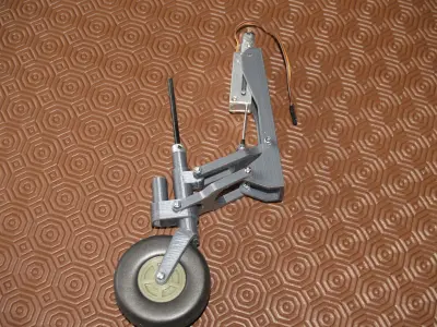 6th Scale retracting tailwheel assembly for FW-190 WW2 fighter 3D print model
