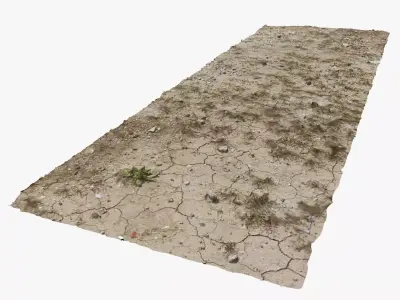 Soil Ground Low-poly 3D model
