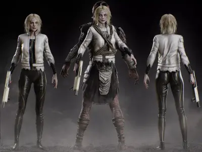 Thia from Predator Badlands Low-poly 3D model