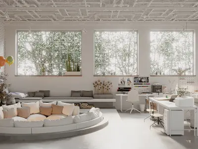 Mangakas desk 3D model