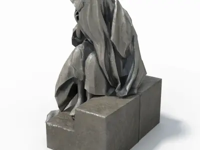 Statue Female Low-poly 3D model