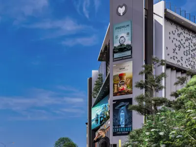 Modern Commercial Complex Exterior 3D model