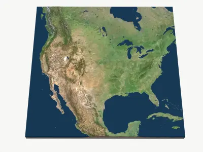  United States USA detailed satellite relief map 
