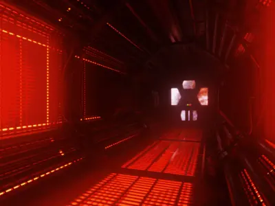 sci-fi tunnel 3D model