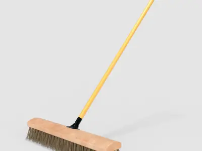 Brooms mops and window squeegees Push Broom Low-poly 3D model