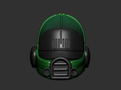 helmet high poly sculpt 3d printable ver 7 3D model 3D model 107