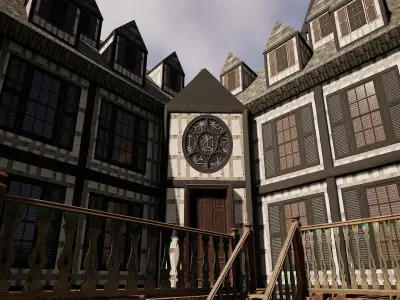 Medieval Fantasy House-Mansion-Manor-Hotel 3D model