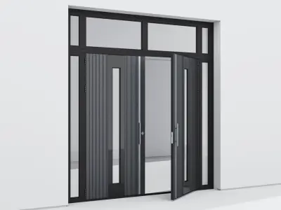 Aluminium door 125 3D model