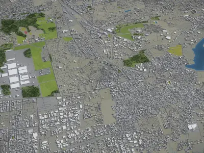 Bhopal - 3D City Model Low-poly 3D model