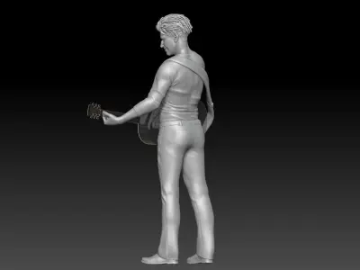 street musician MAN 2 3D print model