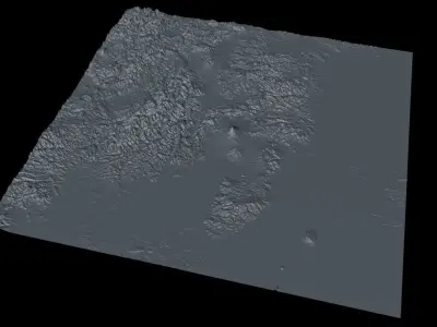 Fantasy Terrain Untextured 3D model