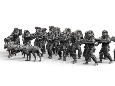 Infantry- Koloss Platoon 3D print model