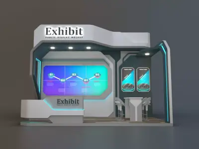exhibition stand 18 sqm 3D model
