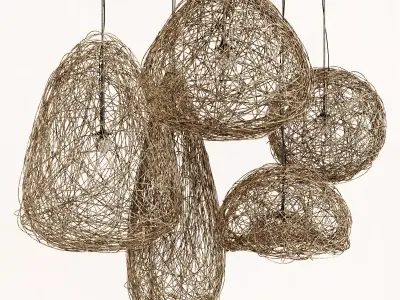 Branch dry decor lamp  n3 3D model