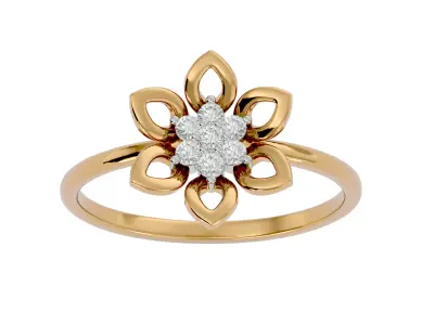Light Minimalist Diamond Ring 3D print model 42