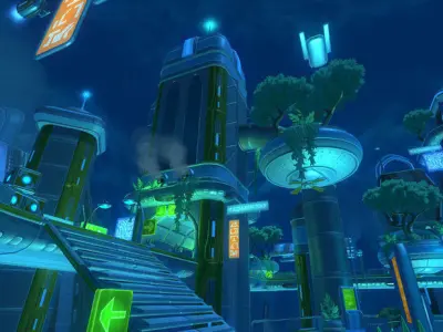 PBR Sky City 3D model